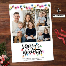 Tarjeta Festiva Navidades festivos iluminan 3 sesiones de fotos sa