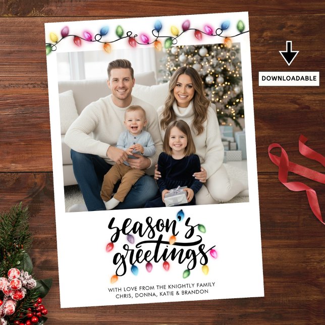 Tarjeta Festiva Navidades festivos iluminan las estaciones de salu (Subido por el creador)