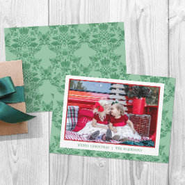 Tarjeta Festiva Navidades festivos Ornamentos de piña Foto