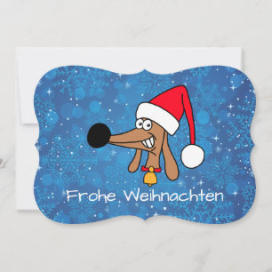 Tarjeta Festiva Navidades festivos Perro Dachshund