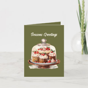 Tarjeta Festiva Navidades festivos quequitos de personalizable