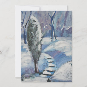 Tarjeta Festiva Navidades festivos Snowy