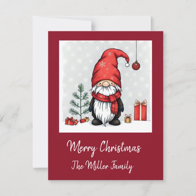 Tarjeta Festiva Navidades festivos y acogedores enmascarados (Anverso)