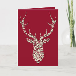 Tarjeta Festiva Navidades Filigree Deer