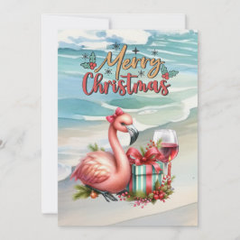 TARJETA FESTIVA NAVIDADES FLAMINGO