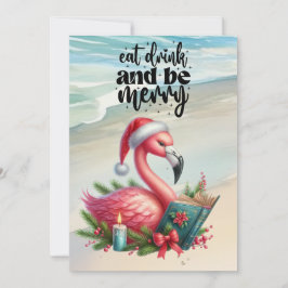 TARJETA FESTIVA NAVIDADES FLAMINGO