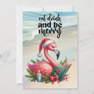 TARJETA FESTIVA NAVIDADES FLAMINGO