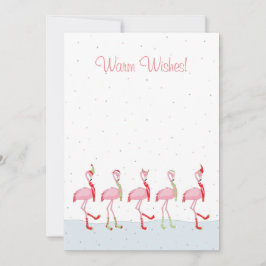 Tarjeta Festiva Navidades flamingo