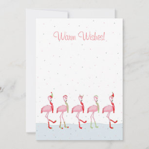 Tarjeta Festiva Navidades flamingo