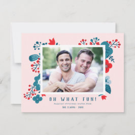 Tarjeta Festiva Navidades florales baratos escandinavos