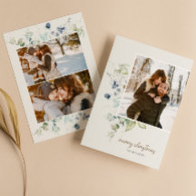 Navidades florales de acuarela de invierno Foto