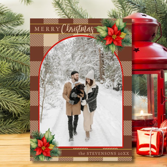 Tarjeta Festiva Navidades florales de chocolate caliente de búfalo (Subido por el creador)