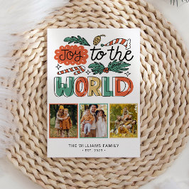 Tarjeta Festiva Navidades florales modernos y audaces