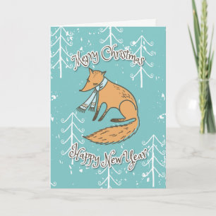 Tarjeta Festiva Navidades Forest Fox (5" x 7"), sobres incluidos
