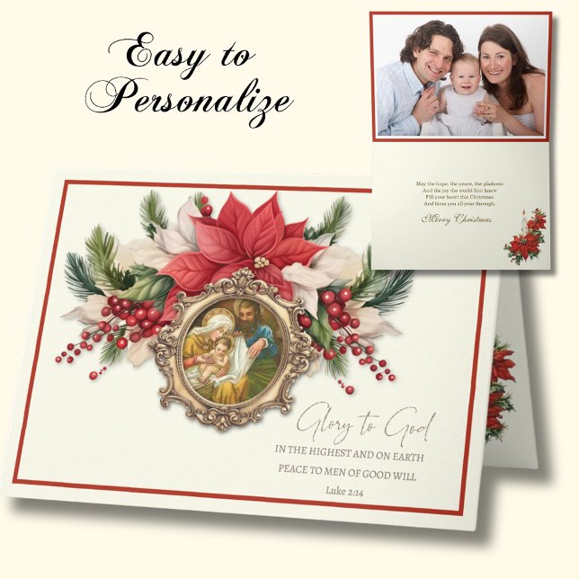 Tarjeta Festiva Navidades Foto Natividad Jesús María José (Subido por el creador)