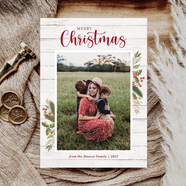 Tarjeta Festiva Navidades Fotografía familiar Verdor Llanura de Ma (Subido por el creador)