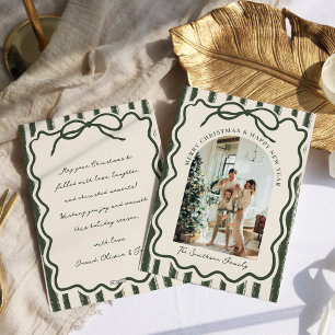 Tarjeta Festiva Navidades fotográficos caprichosos con marco de do