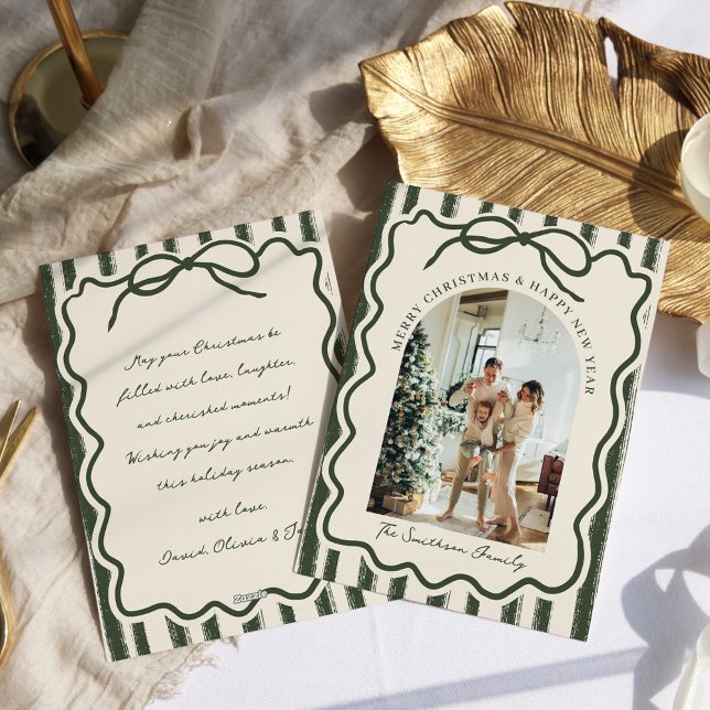 Tarjeta Festiva Navidades fotográficos caprichosos con marco de do (Subido por el creador)