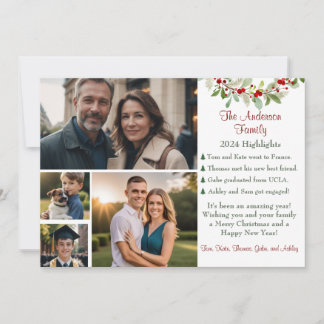 Tarjeta Festiva Navidades fotográficos clásicos de la familia dest