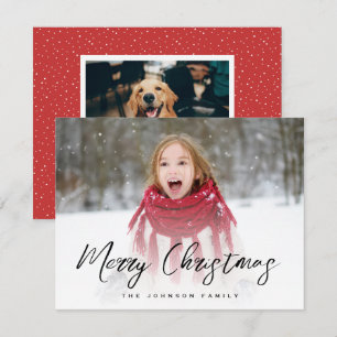Tarjeta Festiva Navidades fotográficos completos con guión de pinc