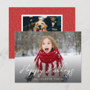 Tarjeta Festiva Navidades fotográficos completos con guión de pinc