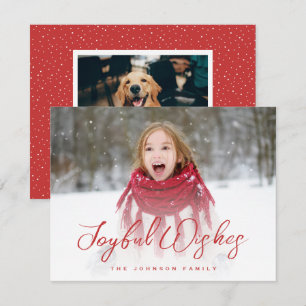 Tarjeta Festiva Navidades fotográficos completos con guión de pinc