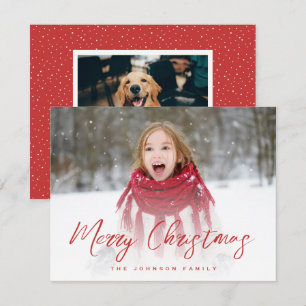 Tarjeta Festiva Navidades fotográficos completos con guión de pinc