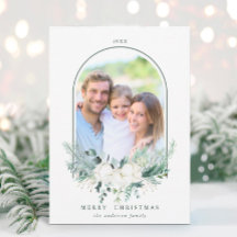 Navidades fotográficos con arcos de flores de algo