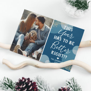 Tarjeta Festiva Navidades fotográficos de Año Mejor