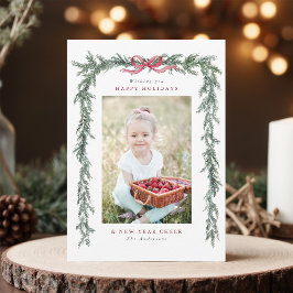 Tarjeta Festiva Navidades fotográficos de bifurcación de pinturas