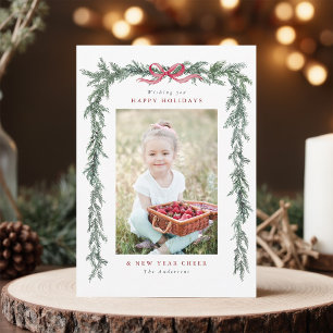Tarjeta Festiva Navidades fotográficos de bifurcación de pinturas