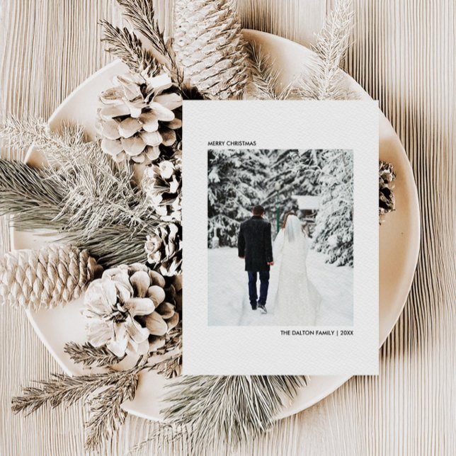 Tarjeta Festiva Navidades fotográficos de Buffalo Plaid | Feliz Na (Subido por el creador)