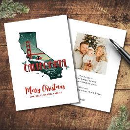 Tarjeta Festiva Navidades fotográficos de California State