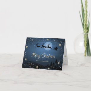 Tarjeta Festiva Navidades fotográficos de familia Santa Reindeer