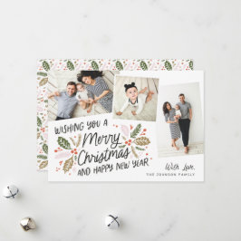 Tarjeta Festiva Navidades fotográficos de instantánea inclinada de