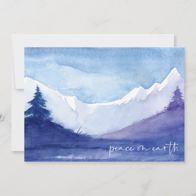 Tarjeta Festiva Navidades fotográficos de la escena de la nieve en (Anverso)