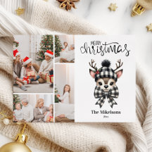Navidades fotográficos de la familia de renos de b
