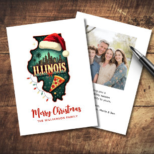 Tarjeta Festiva Navidades fotográficos de la familia estatal de Il
