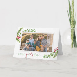 Tarjeta Festiva Navidades fotográficos de la marea acuática Peace
