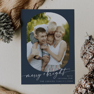 Tarjeta Festiva Navidades fotográficos de la Marina de Moda Boho B