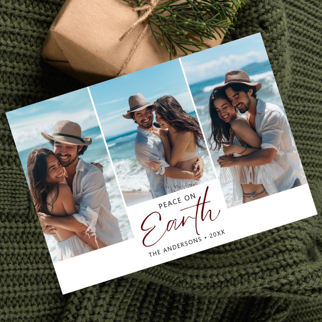 Tarjeta Festiva Navidades fotográficos de la Pareja de la Playa de (Subido por el creador)