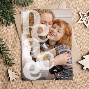 Tarjeta Festiva NAVIDADES fotográficos de la tipografía superpuest