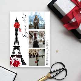 Tarjeta Festiva Navidades fotográficos de la Torre Eiffel de París