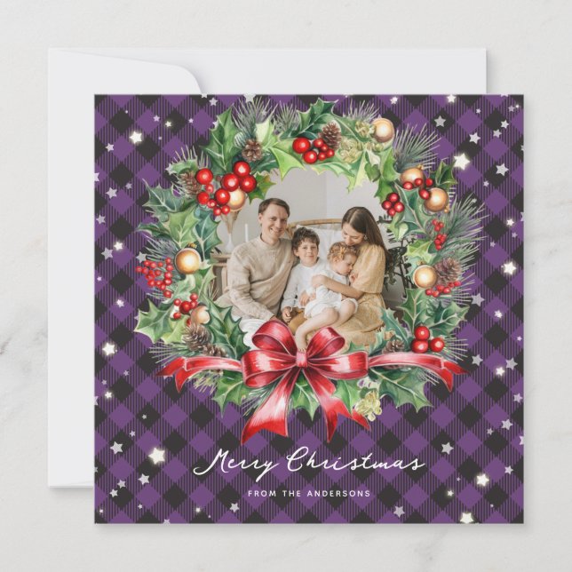 Tarjeta Festiva Navidades fotográficos de las Estrellas de Guerra  (Anverso)