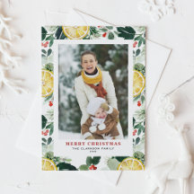 Navidades fotográficos de limón y vegetación acuar