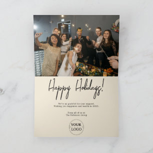 Tarjeta Festiva Navidades fotográficos de logotipos de empresas