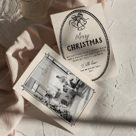 Tarjeta Festiva Navidades fotográficos de marco de ventilado con c