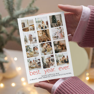 Tarjeta Festiva Navidades fotográficos de mejor año de la historia