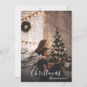 Tarjeta Festiva Navidades fotográficos de parejas modernas
