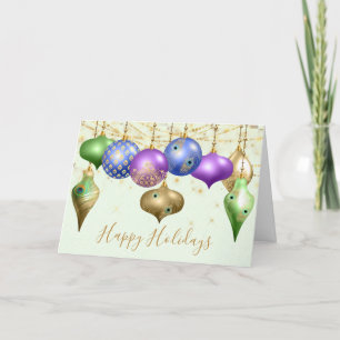 Tarjeta Festiva Navidades fotográficos de Peacock Ornament